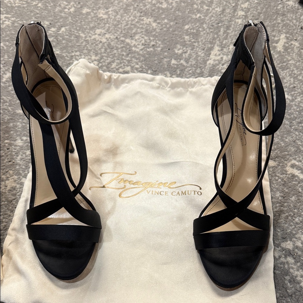 Vince Camuto Black Strappy Heels